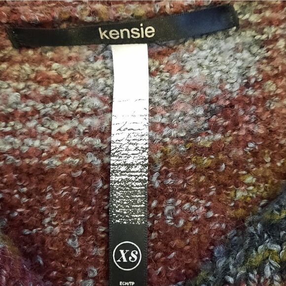 Kensie Sweater Coat Long Striped - Picture 12 of 14